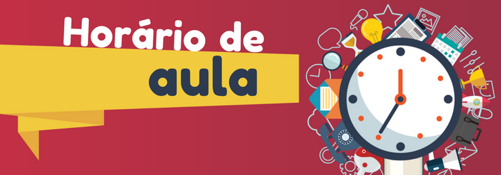 Horários de aula do curso de Gastronomia