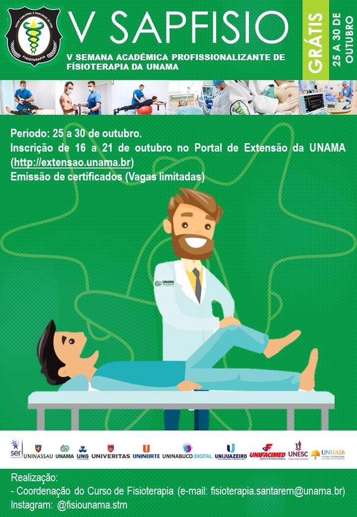 V SAPFISIO - Semana Acadêmica De Fisioterapia UNAMA Santarém | Blog Dos ...